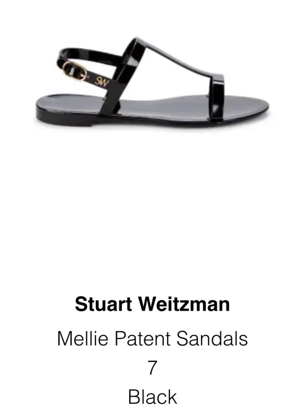 Stuart Weitzman Mellie Black Jelly Sandals